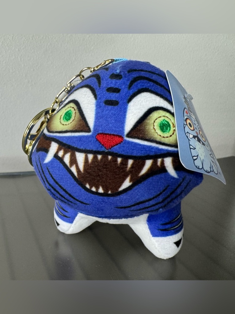 K-pop demon hunters derpy tiger plush keychain bag charm Huntrix keychain - Picture 2 of 5